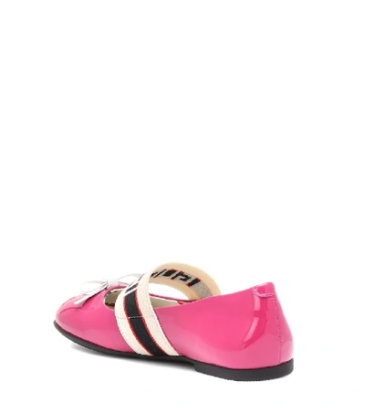 Shop Gucci Patent Leather Ballet Flats In Pink