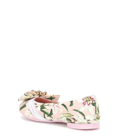 Shop Dolce & Gabbana Embellished Floral Slippers In Multicoloured