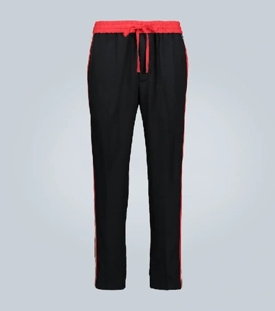 Shop Gucci Relaxed-fit Trackpants In Black