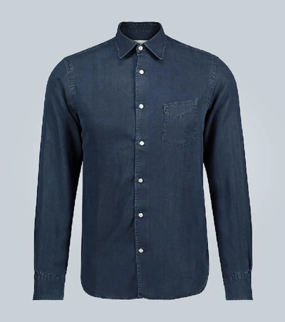 Shop Officine Generale Benoit Regular-fit Shirt In Blue