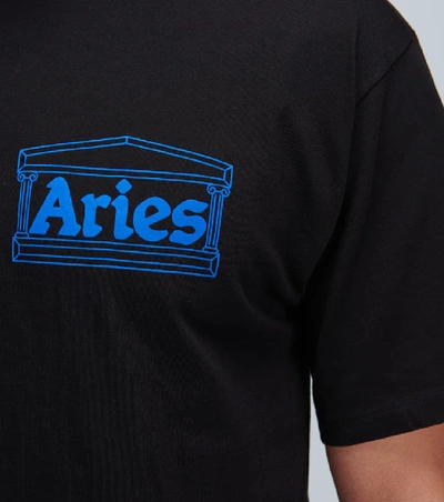 Shop Aries Relaxed-fit Logo T-shirt In Black