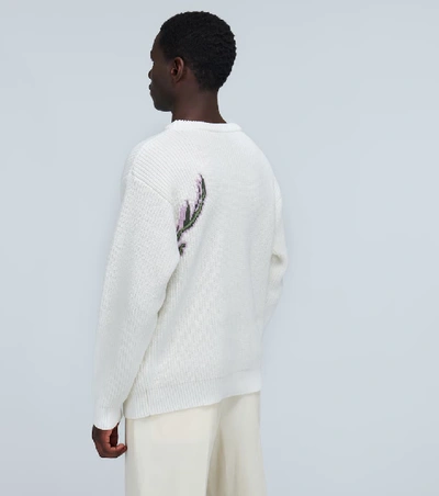 Shop Jacquemus Le Pull Artichaut Cotton Sweater In White