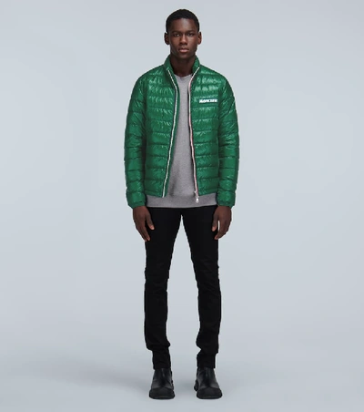 Shop Moncler Petichet Down-filled Jacket In Green