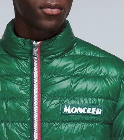 Shop Moncler Petichet Down-filled Jacket In Green