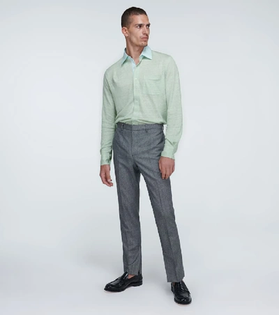 Shop Caruso Relaxed-fit Lyocell Shirt In Green