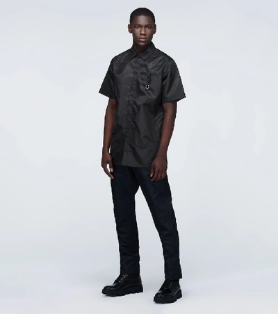 Shop Alyx Short-sleeved Nylon Shirt In Black