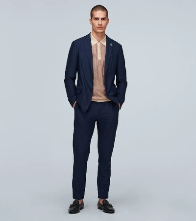 Shop Lardini Easy Wear Slim-fit Travel Suit In Blue