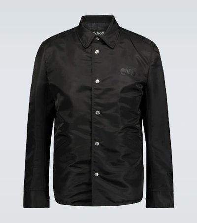 Shop Junya Watanabe Man X Schott Nylon Jacket In Black