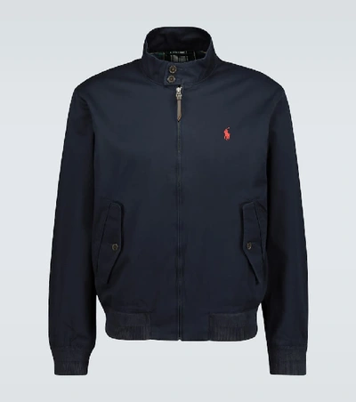 Shop Polo Ralph Lauren Baracuda Cotton Twill Jacket In Blue
