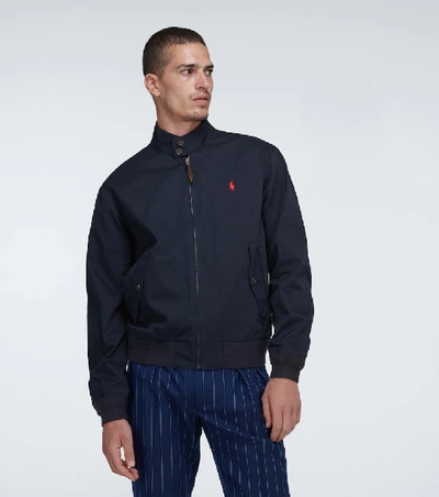 Shop Polo Ralph Lauren Baracuda Cotton Twill Jacket In Blue