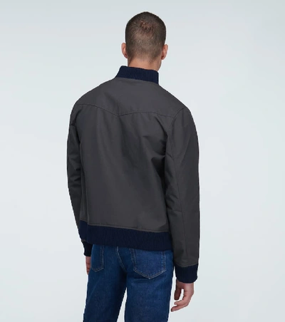 Shop Officine Generale Achille Bomber Jacket In Blue