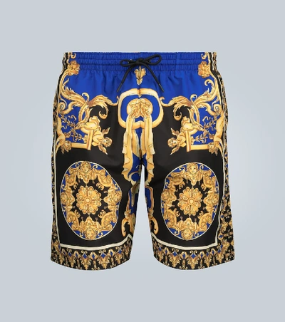 Shop Versace Le Pop Classique Swim Shorts In Multicoloured