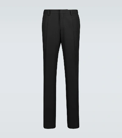 Shop Burberry Formal Wool Suit Pants In Black