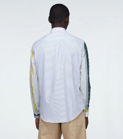 Shop Loewe Striped Anagram Long-sleeved Shirt In Multicoloured