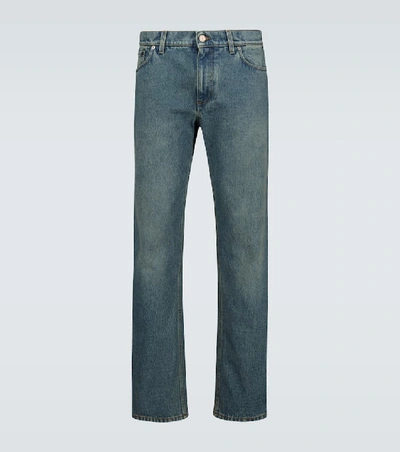 Shop Burberry Straight-leg Jeans In Blue