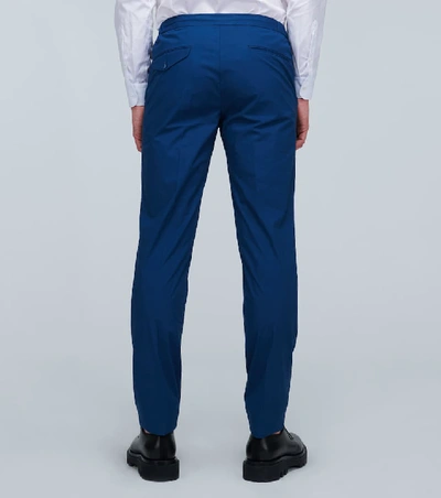 Shop Incotex Slim-fit Cotton Pants In Blue