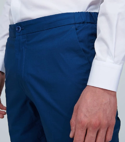 Shop Incotex Slim-fit Cotton Pants In Blue