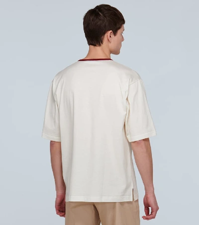 Shop Dolce & Gabbana Printed Motif Cotton T-shirt In White