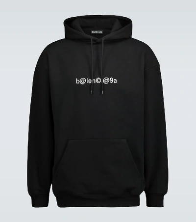 Shop Balenciaga Symbollic Hooded Sweatshirt In Black