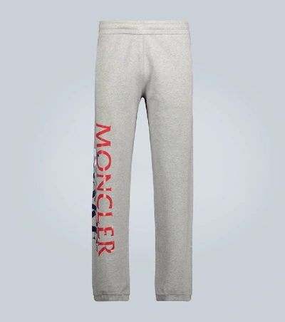 Shop Moncler Genius 2 Moncler 1952 & Awake Ny Logo Cotton Sweatpants In Grey