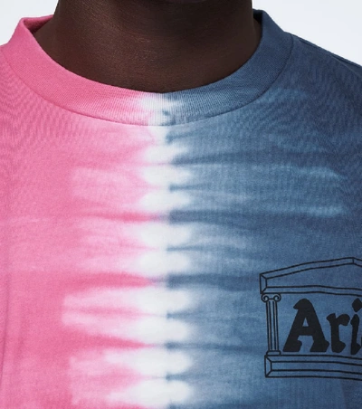 Shop Aries Half And Half Tie-dye T-shirt In Multicoloured