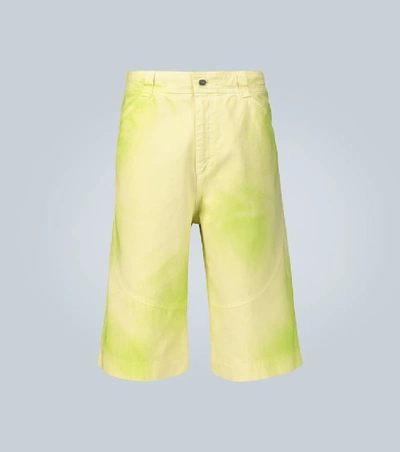 Shop Jacquemus Le Short Terraio Cotton Shorts In Green