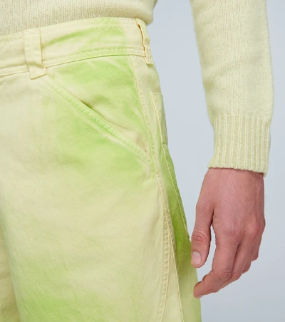 Shop Jacquemus Le Short Terraio Cotton Shorts In Green