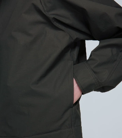 Shop Bottega Veneta Technical Coated Jacket With Belt In Black