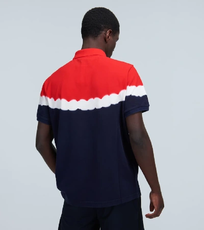 Shop Moncler Tie-dye Polo Shirt In Multicoloured