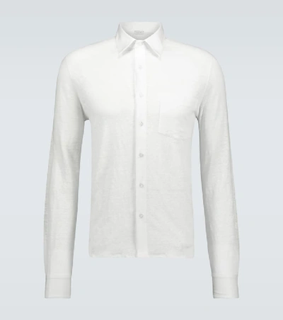 Shop Caruso Relaxed-fit Linen Shirt In White