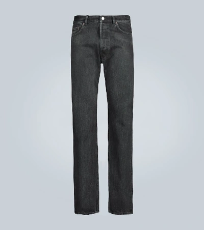 Shop Balenciaga Straight-leg Jeans In Black