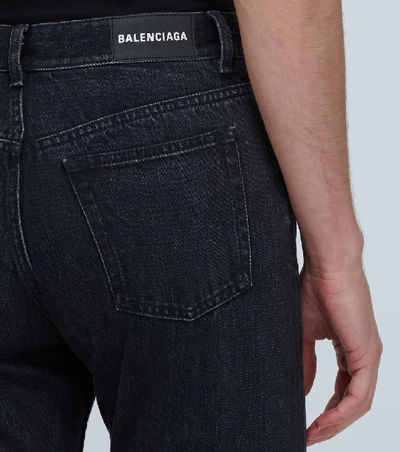 Shop Balenciaga Straight-leg Jeans In Black