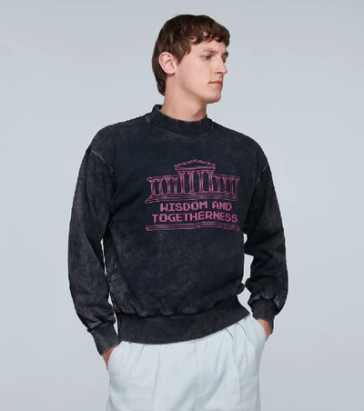 Shop Aries Wisdom And Togetherness Sweatshirt In Black