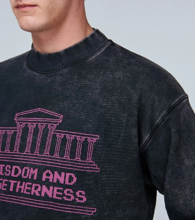 Shop Aries Wisdom And Togetherness Sweatshirt In Black