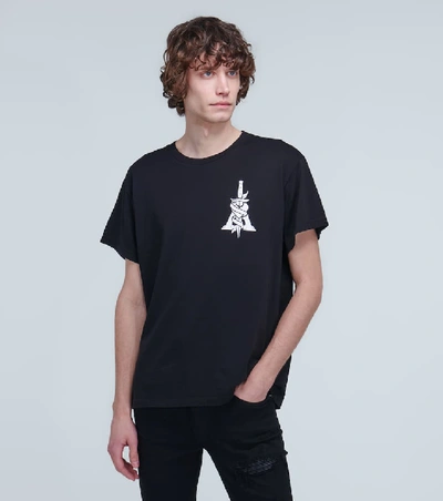 Shop Amiri Dagger Logo T-shirt In Black
