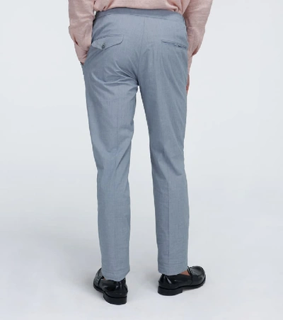 Shop Incotex Paper Touch Drawstring Pants In Grey