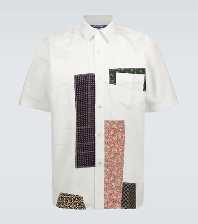 Shop Junya Watanabe Patchwork Short-sleeved Shirt In White