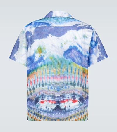 Shop Amiri Tie-dye Short-sleeved Silk Shirt In Multicoloured