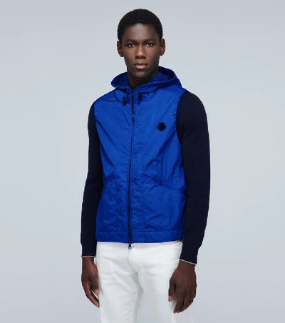 Shop Moncler Touques Technical Vest In Blue
