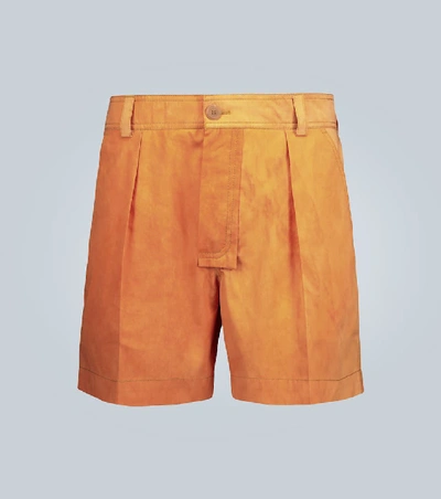 Shop Jacquemus Le Short Tennis Tie-dye Shorts In Orange