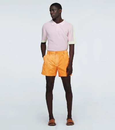 Shop Jacquemus Le Short Tennis Tie-dye Shorts In Orange