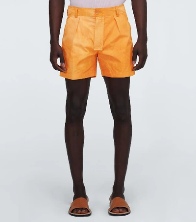 Shop Jacquemus Le Short Tennis Tie-dye Shorts In Orange