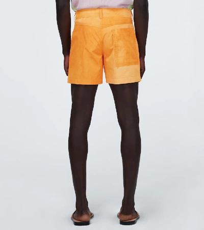 Shop Jacquemus Le Short Tennis Tie-dye Shorts In Orange