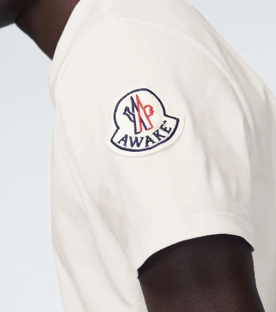 Shop Moncler Genius 2 Moncler 1952 & Awake Ny Logo Cotton T-shirt In White