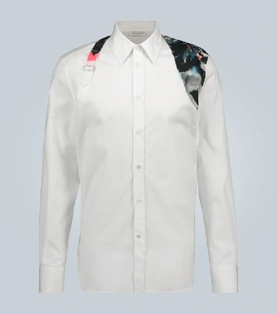 Shop Alexander Mcqueen Harness Shirt With Contrast Print In White