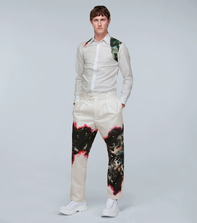 Shop Alexander Mcqueen Harness Shirt With Contrast Print In White