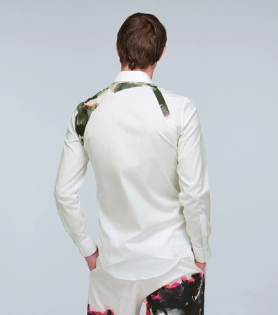Shop Alexander Mcqueen Harness Shirt With Contrast Print In White