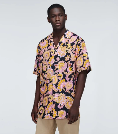 Shop Gucci Paisley Printed Linen Shirt In Multicoloured