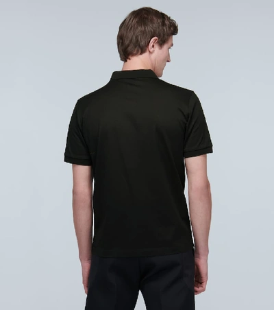 Shop Bottega Veneta Cotton Short-sleeved Polo Shirt In Black