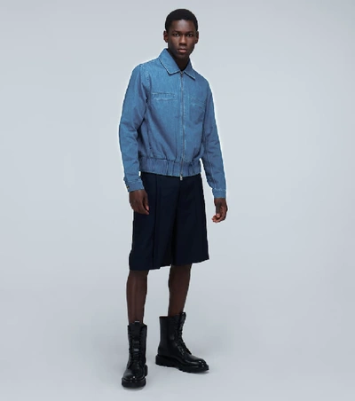 Shop King And Tuckfield Denim Harrington Jacket In Blue